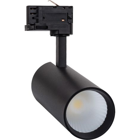 Spot LED sur Rail Triphasé 30W Bertha CCT Sélectionnable Noir Sélectionnable (chaud-neutre-froid)