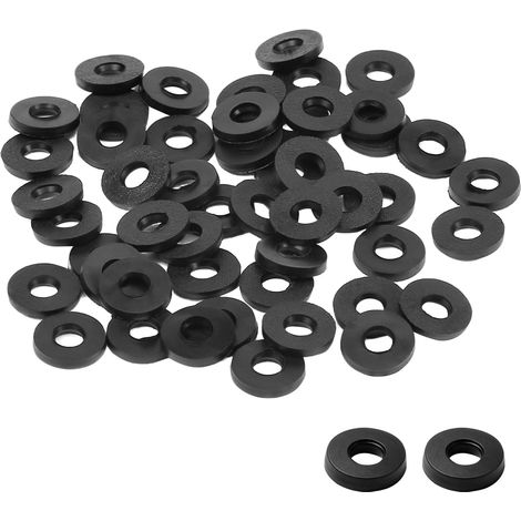 Lot 50 Joints Caoutchouc, Rondelles Plates et Toriques, 4x9x1.2mm, Kit Assortiment Noir pour Réparation Robinet, Plomberie, Tuyau, WC et Pommeau de Douche (1/5)