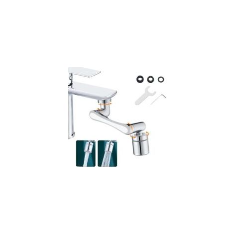Embout Robinet Pivotant 1440° – Mousseur Robinet 2 Jets avec Adaptateur 20/22/24 mm pour Cuisine ou Salle de Bain, M91006 - Crezuo