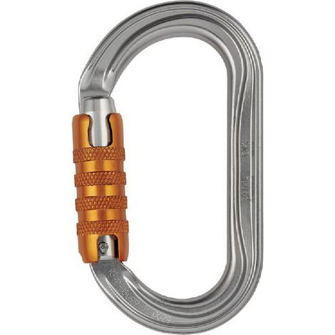 PETZ-L-l- MOSQUETON SIMETRICO OK SCREW-LOCK GRIS 25 kN 70 g EN362 - 22339603