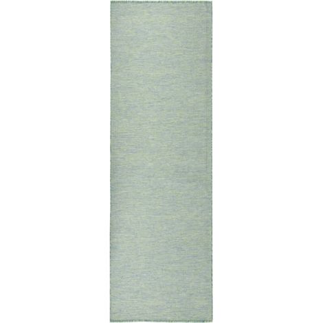 Tapis à tissage plat d'extérieur 80x250 cm Turquoise vidaXL