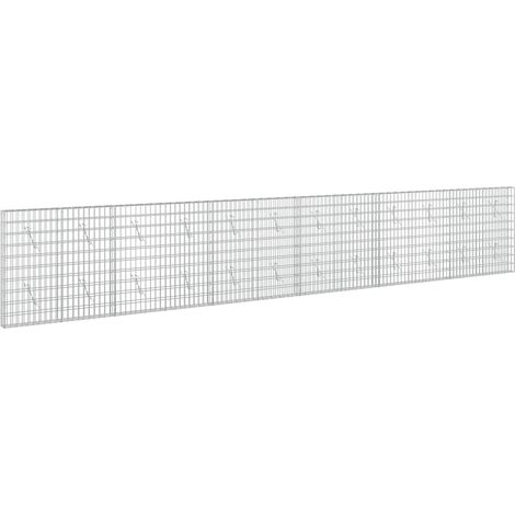 Gabione mit 3,5 mm Draht und 5x10 cm Maschen 600x10x100 cm vidaXL (1/5)
