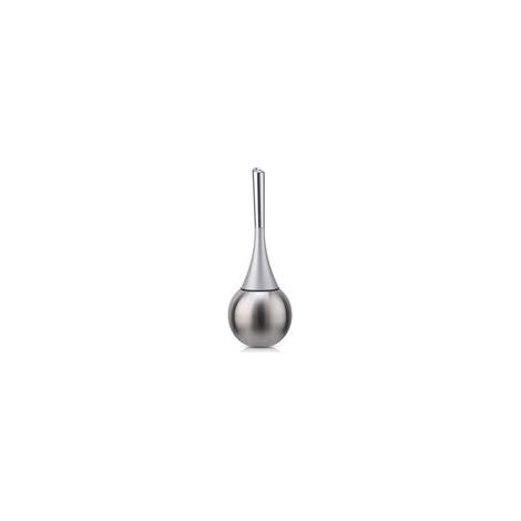 Argenté (Brosse Inclus) Porte Brosse Toilettes sur Pied Acier Inoxydable Finition Brossé Polie de WC Set Salles