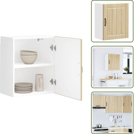 vidaXL Armoire murale de cuisine Lucca chêne sonoma bois ingénierie