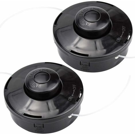 2er-Pack Universal-Freischneiderkopf A6481, Nylon-Trimmer-Ersatzspule, Freischneider-Trimmerkopf M10 x 1,25 für Benzin-Freischneider (1/4)