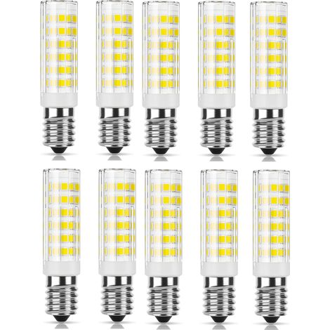 MINKUROW Lampadina Led Ma 75 Perline Led Per Ogni E14 9w, 220-240v, Bianco Freddo 6000k, Non Dimmerabile, Per Illuminazione Interna, Lampadario/Lampada Da Tavolo/Lampada Da Parete, Confezione Da 10 (1/5)