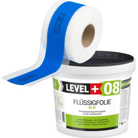LEVEL+ Dichtset für Duschabdichtung Bad Dichtband Flüssigfolie 7kg SET299 (1/4)