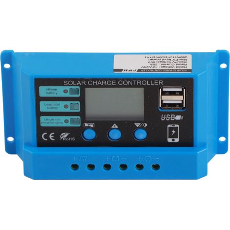 Régulateur solaire 20A Ortviai 12V/24V LiFePO4 (1/5)