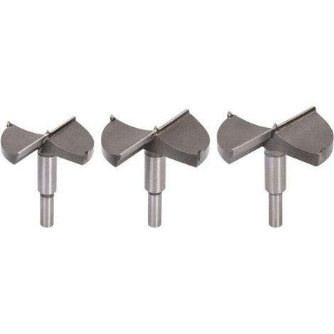 Holzbohrer, 3 Stück (65/70/80 mm) Hartmetall-Fräser für kugelförmige Holztüren und Schubladen. Hilft Ihnen, schnell saubere, flache Löcher in Holz zu bohren. (1/5)