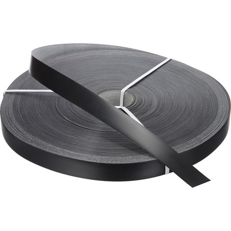 Bande de Chant 152 Mètre x 45mm, Bande Bordure Meuble Masquage Préencollé en PVC, Placage Contreplaqué Flexible avec Adhésif Thermofusible pour Bords Meuble Étagère Panneaux, Noir (1/5)