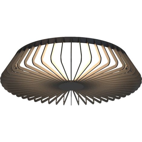 Inspired mantra himalaya plafonnier rond de 63 cm lumiere uniquement led 80 w blanc accordable 2 700 5 000 k 3 500 lm telecommande noir 3 ans de garantie (1/5)