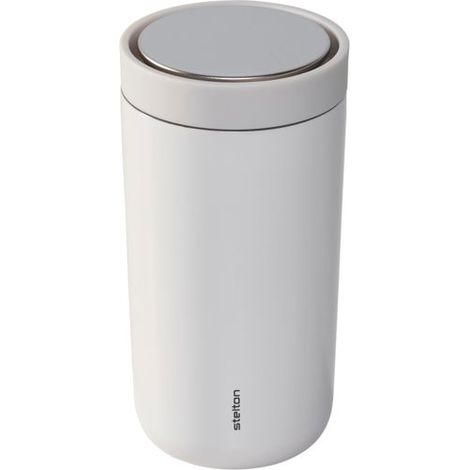 Stelton To Go Click Becher, Trinkbecher, Cup, Edelstahl, Kunststoff, Chalk, 200 ml, 675-3 (1/2)