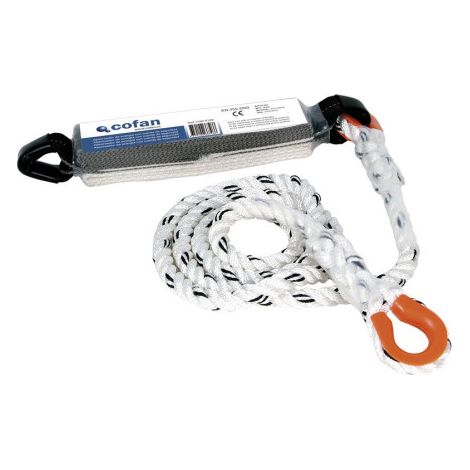 Absorbedor de energía con cuerda de seguridad 1,5 m (1/4)