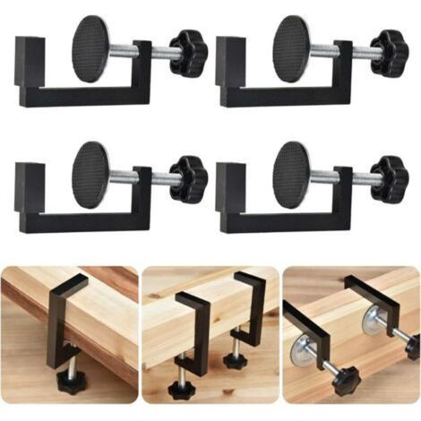 Set of 4 Universal C-Clamps for Cabinets 10–57 mm - Inverted Woodworking Clamp - Small Office Clamp for Fixing Hand Pieces (1/5)