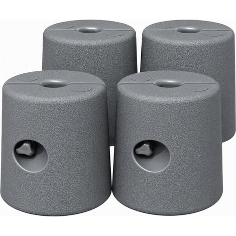 Lot de 4 pieds tonnelle à remplir eau ou sable, vis, solution pratique (1/5)