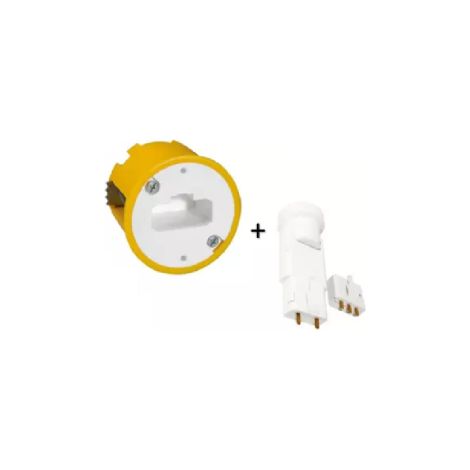 Legrand Batibox - Bou00eete luminaires pour applique - Prof. 50 + Douille/Fiche SIB - 089305+11127