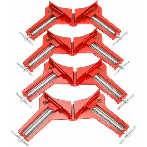BUNTHAUS 4pcs Pince à Angle Droit de 90 Degrés, Travail du Bois Bricolage Outils à Main Serre-joints d'angle HSM 75 mm (1/5)