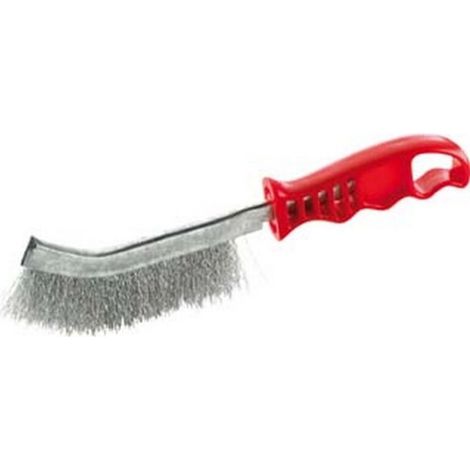Cepillo universal, ondulado, número de filas: 1, cerdas de alambre de acero, grosor del alambre 0,30 mm, patrón: ondulado