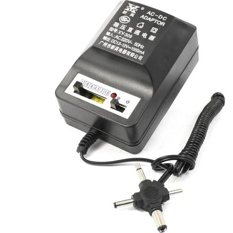 Adaptateur de réseau AC 220V 50Hz à 1,5-12VDC, DC prise US (70079784da117a825f6937f4a43507fd)