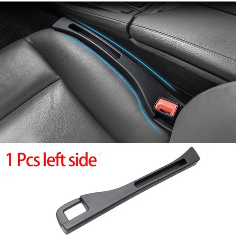 (Noir - Gauche) Combleur d'espace entre les sièges auto - Accessoires auto - Joint d'étanchéité anti-fuite et anti-chute avec trou - Décoration intérieure (1/5)