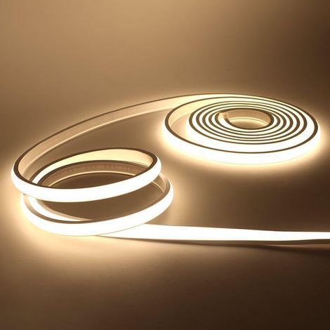 Bandeau LED COB 220V, étanche Flexible néon LED Strip 288 Leds/m Bandes à LED Ruban pour DIY Chambre, Cuisine, Exterieur Maison Décoration. Blanc naturel,5M (1/5)