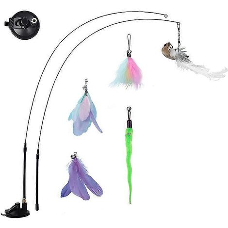 Baguette à plumes pour chat - Jeu de remplacement - 2 pièces (1/5)