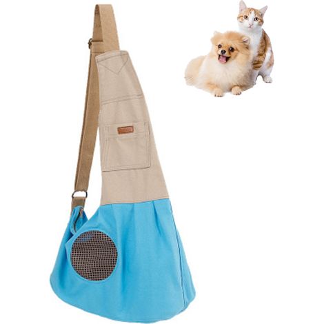 Sac à dos de voyage en toile pour chiens et chats, sac bandoulière tendance et portable pour animaux de compagnie
