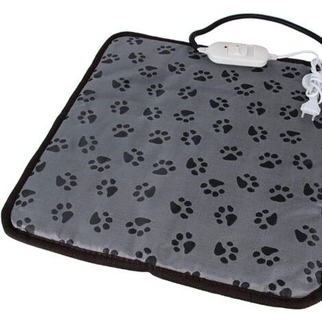 Tapis chauffant pour animaux domestiques, chiens, chats - Pour l'hiver - Réglable - Température constante - Avec cordon résistant à la mastication (45 x 45 cm) (1/5)