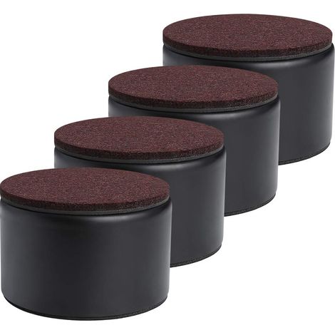 Rehausseur de Meubles en Acier Carbone de 1.96", Rehausseurs de Lit en Acier Carbone 3.15", Rehausseurs de Meubles pour Meubles Hauteur 1.96",Rond Noir (1/5)