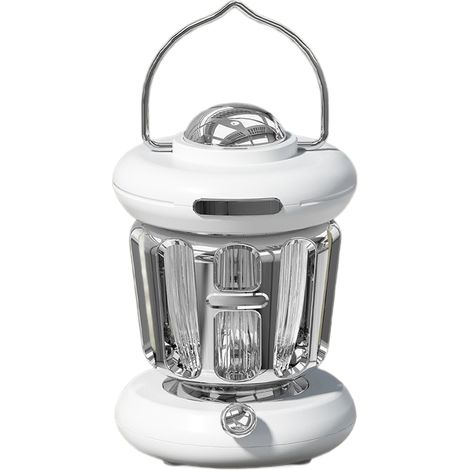 Retro-LED-Schreibtischlampe – Für draußen, Wohnzimmer, Schlafzimmer, Kinderzimmer, Studentenzimmer, Wohnheim, multifunktional und tragbar (weiß)