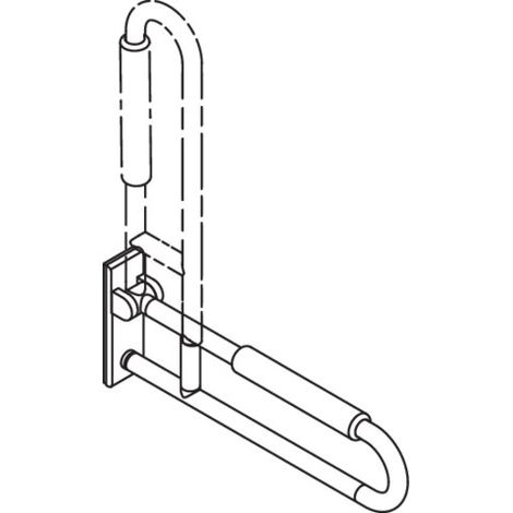 HEWI 801.50B218 99 poignée d'appui rabattable mobile, mate (1/2)