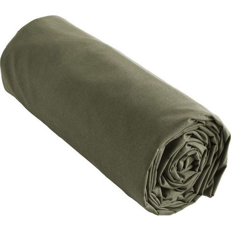 SAMIA - Drap Housse 140x200cm Coton Coloris Romarin (1/3)