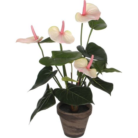 Mica Decorations Plante artificielle Rose pâle H40xl30xL30cm (1/5)