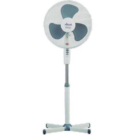 Ventilateur sur pied 45W Mat télescopique 1.30m 3 vitesses 40 cm NIKLAS (1/4)