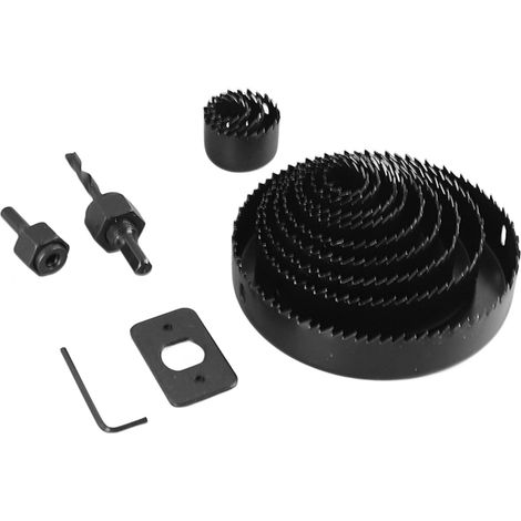 Kit de 16 scies cloches en acier au carbone pour le travail du bois, avec coffret de rangement. (1/5)