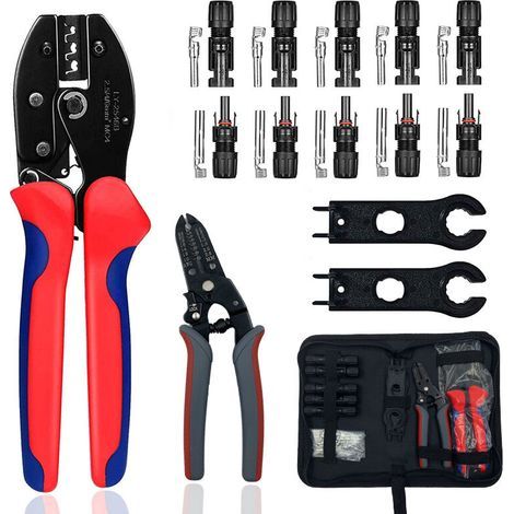 Crimping kit compatible with solar cable connectors, 24 PCS (1/4)
