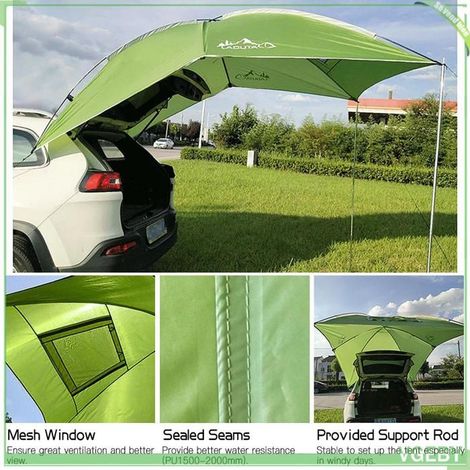 Tente arrière de voiture - FAFEICY - 280 x 190 cm - Auvent d'ombre étanche - Polyester 190T - Montage facile (1/5)