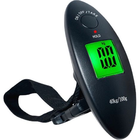 40kg Mini Digital Luggage Scale with Suitcase Hook Hanging LCD Display Backlight for Travel Case Fishing Kitchen Fishing (1/5)