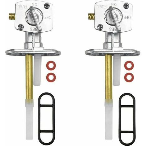 2 PCS Robinet d'Essence Carburant en Alliage d'Aluminium Antiseptique Essence Carburant Interrupteur (1/4)