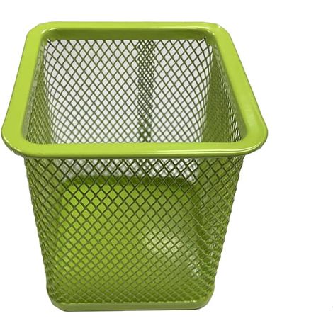 Portalapices rectangular de metal  Verde