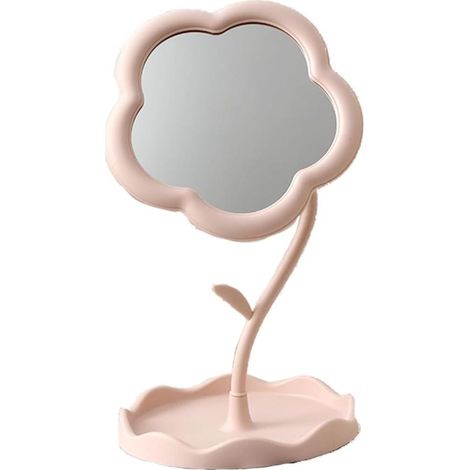 Miroir maquillage fleur miroir de table cosmétique chambre salle de bain (1/2)