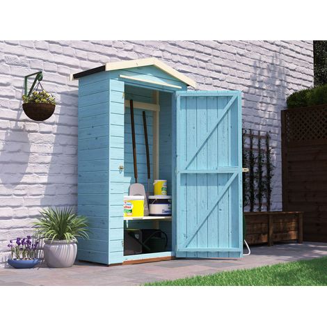 Dunster House Wooden Tool Shed 2m x 1m Sentry Box Wooden Garden Storage Talia Tool Rail Roof Felt (1/5)