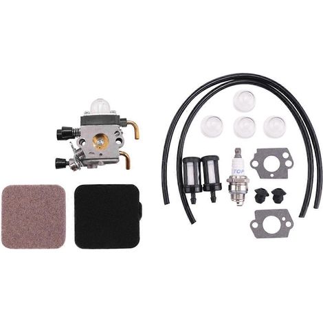 Carburateur FS85 FS80 pour débroussailleuse Stihl FS75 FS80R FS85 FS85R FS85T FS85RX C1Q-S97 avec kit de remplissage d'essence et filtre à air (1/5)