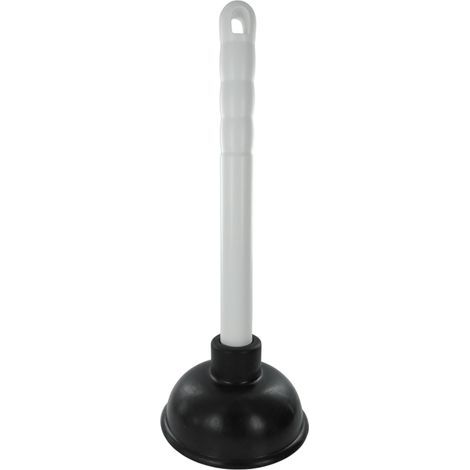 - Sink Plunger - Suction Cup - Diameter 10 cm - Handle Length 22.5 cm - For Unclogging Sinks and Washbasins - Black (1/3)