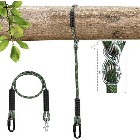 Corde de balançoire extérieure, Suspension pour balancelle d'arbre Fixation hamac Corde réglable, Sangle de hamac pour Aire de Jeux balançoire de Camping,Peut Supporter 453kg (220cm, 1 pièce) (1/5)