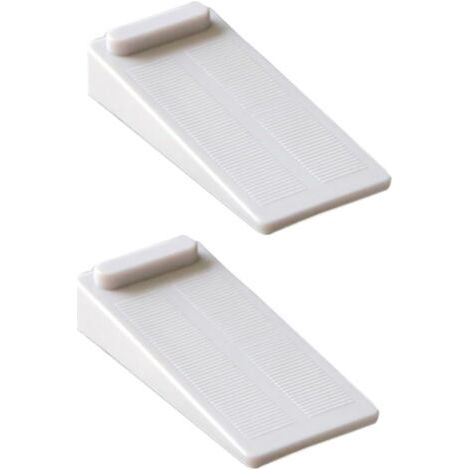 Deux cales de porte antidérapantes avec fonction d'alarme, garantissant sécurité et fiabilité. (1/4)