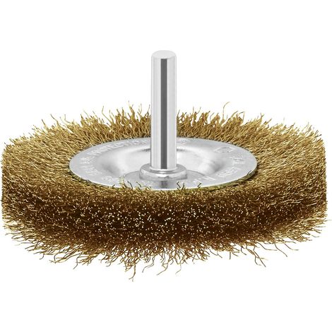 Bosch 2609256519 - Spazzola a disco per trapani, in filo ondulato e ottonato, 6 x 75 mm (1/3)