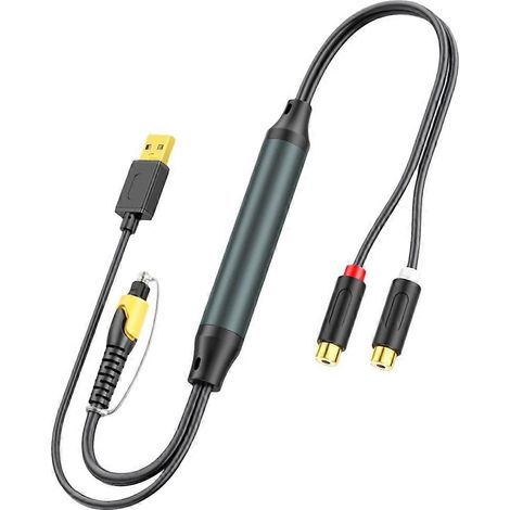 Câble de conversion audio numérique optique vers 2 RCA pour projecteur TV : sortie audio numérique optique vers amplificateur et haut-parleurs (1/5)