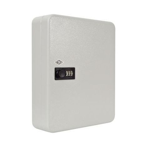 Schlüsselschrank ® 24,3 x 30 x 9,4 cm (B x H x T) inkl. Nummernstreifen Stahlblech pulverbeschichtet lichtgrau (1/3)