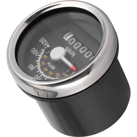 Compteur de vitesse moto 12V, odomètre 99999Km, cadran rond 0-120Km/h avec rétroéclairage LED, jauge étanche pour motocyclette (1/5)